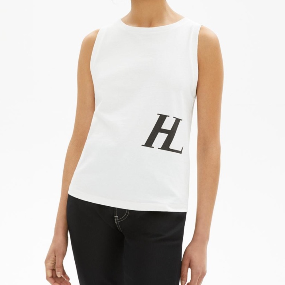 NWT HELMUT LANG Logo White Tank